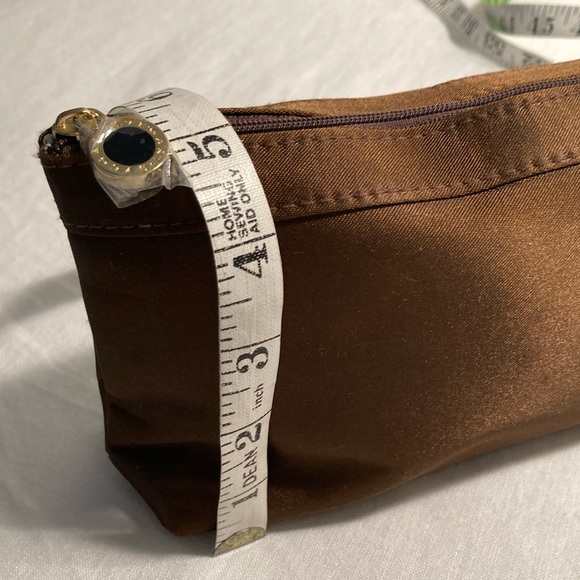 NWOT Bulgari satin brown cosmetics pouch - Picture 13 of 16